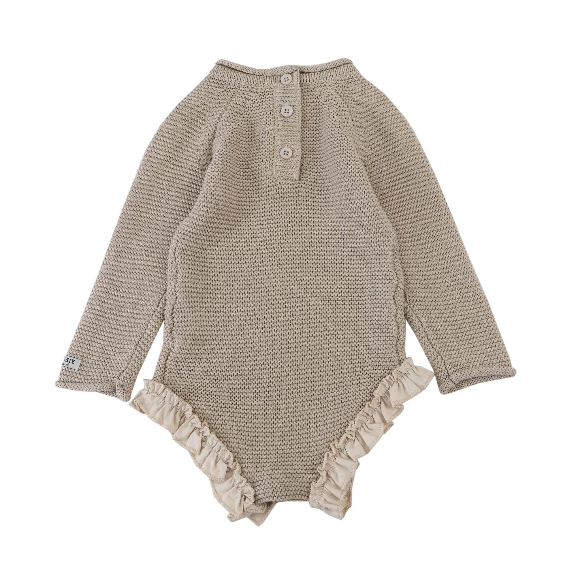 Donsje - Strickbody "Yoni Romper" | natural beige Donsje