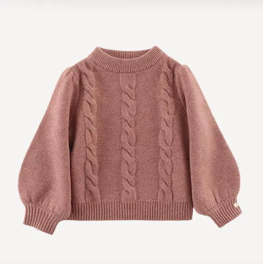 Donsje - Sweater "Niena Merino Wool Sweater" | plum melange Donsje