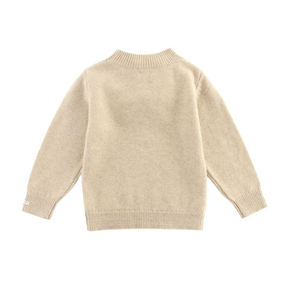 Donsje -  "Denn Merino Wool Sweater  Bear" | biscotti melange Donsje