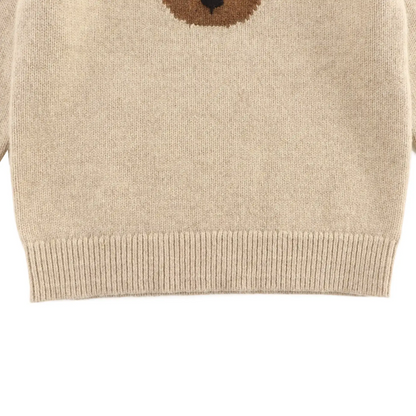 Donsje -  "Denn Merino Wool Sweater  Bear" | biscotti melange Donsje