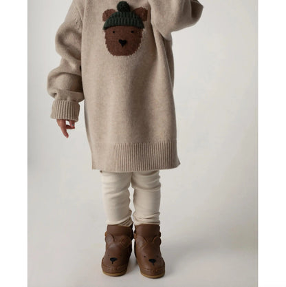 Donsje -  "Denn Merino Wool Sweater  Bear" | biscotti melange Donsje