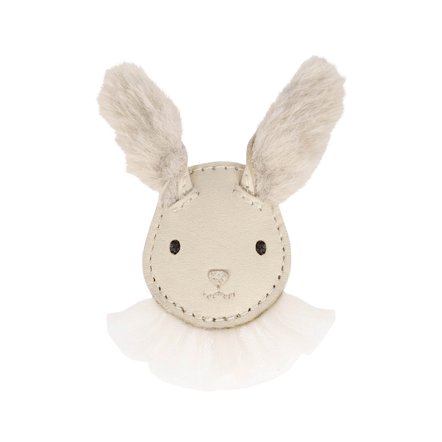 Donsje - Anstecker "Festie Clip  Festive Rabbit" | cream leather