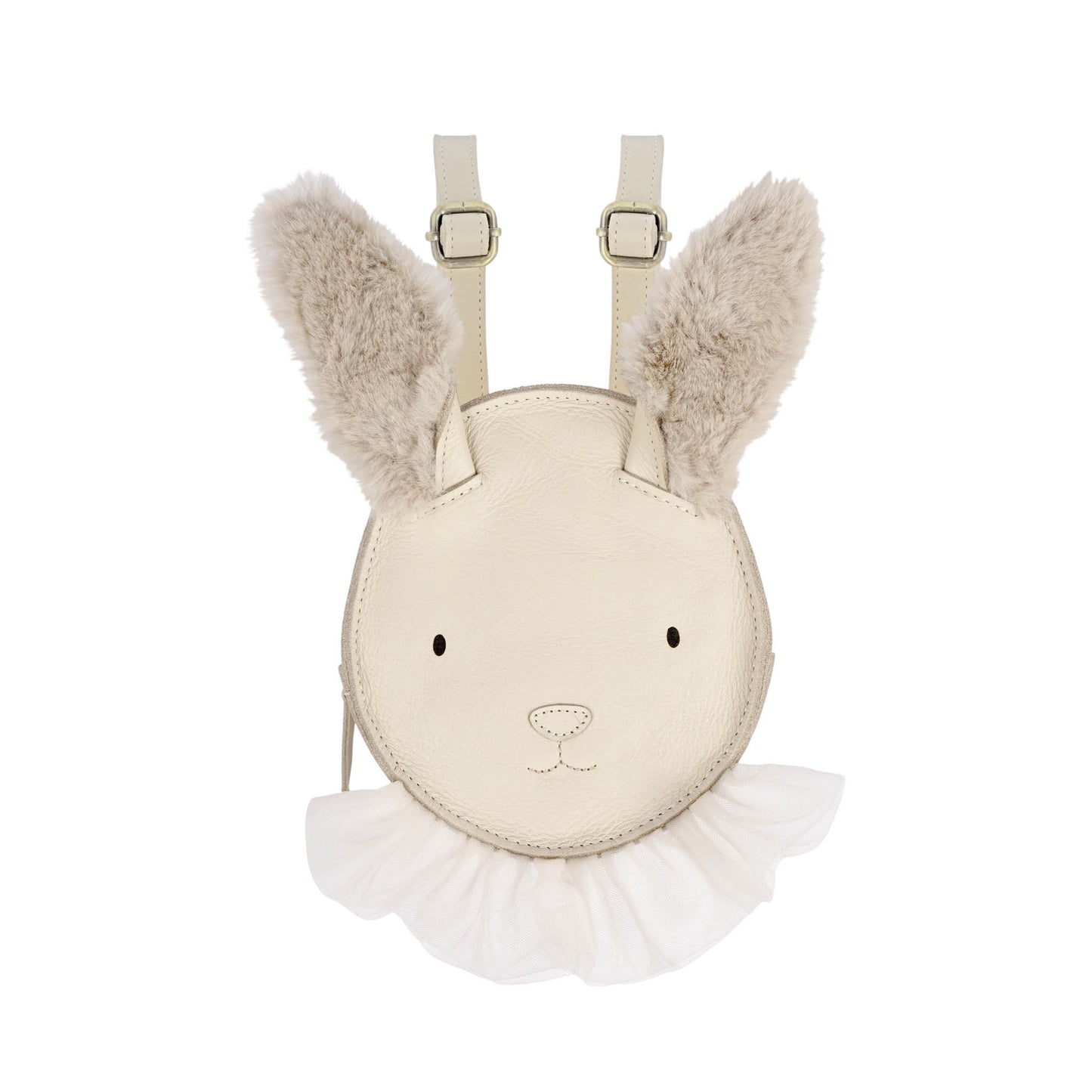 Donsje - Rucksack "Festie Backpack  Festive Rabbit" | cream leather