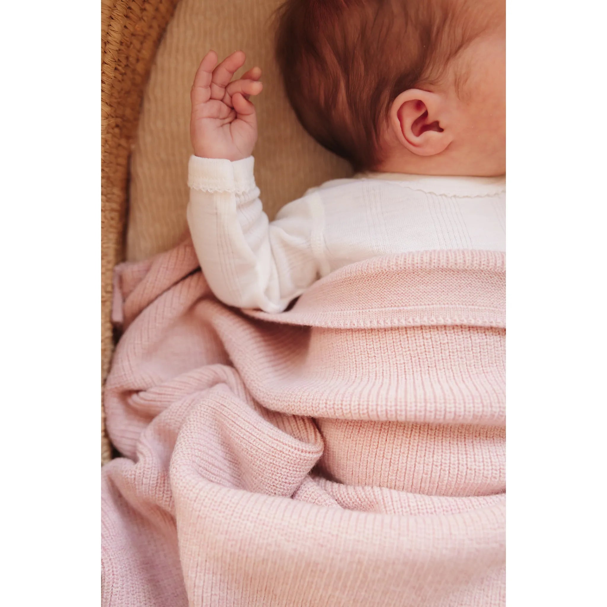 Hvid - Babydecke aus Merinowolle "Felix"