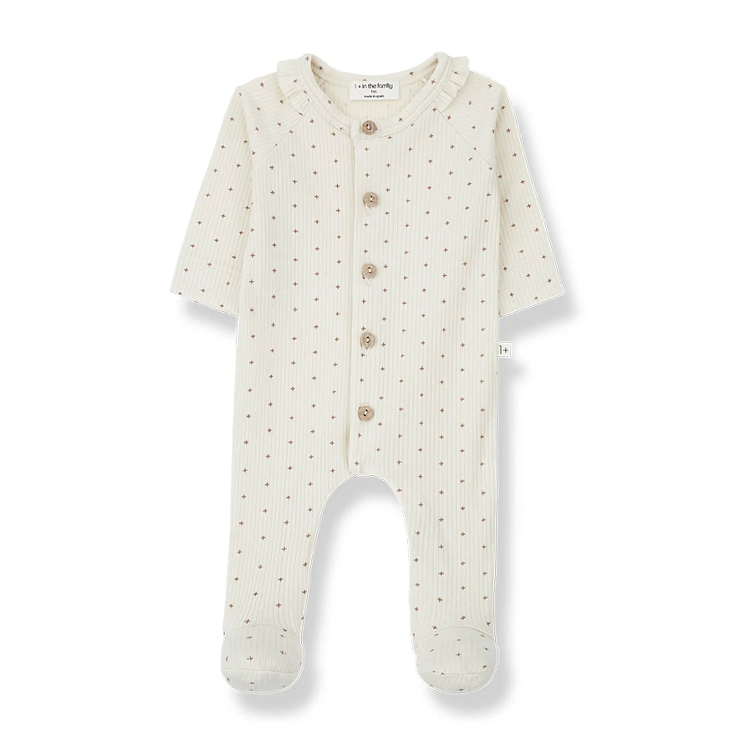 1 + in the Family - Jumpsuit W/Feet "Cari" | ivory 1+ in the family