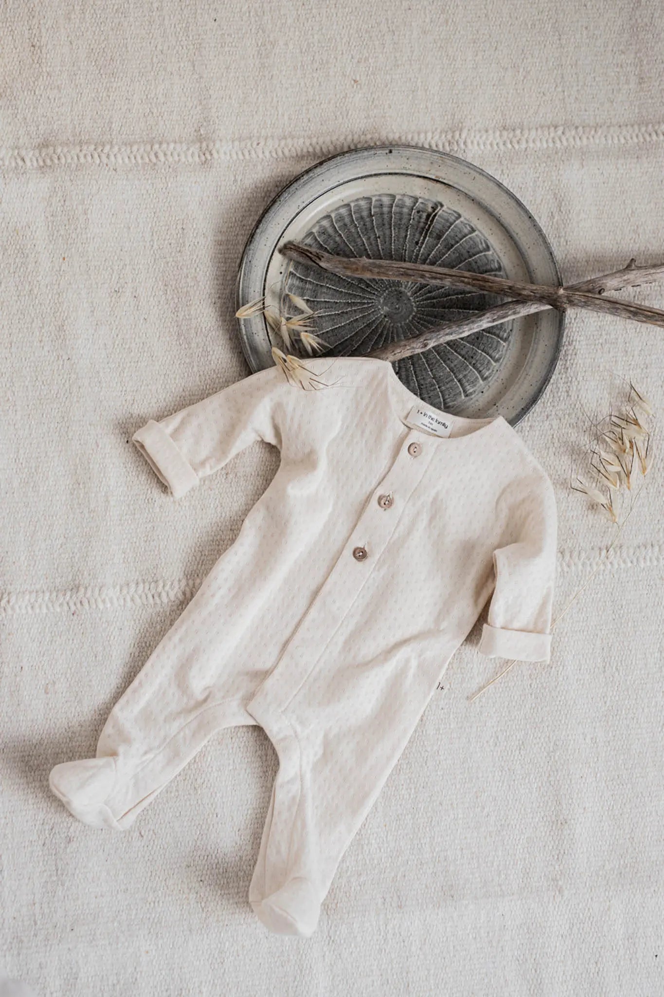 1 + in the Family - Jumpsuit W/Feet "Charlot" | ivory 1+ in the family