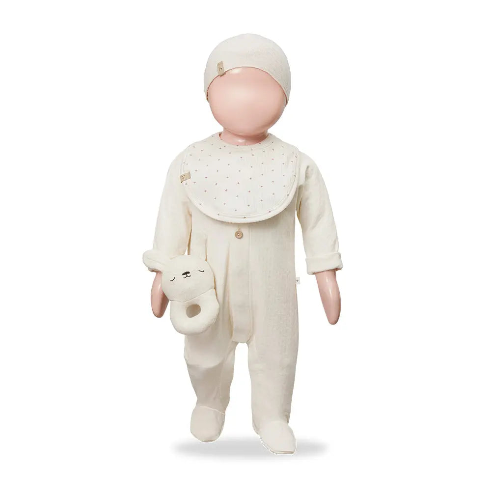 1 + in the Family - Jumpsuit W/Feet "Charlot" | ivory 1+ in the family