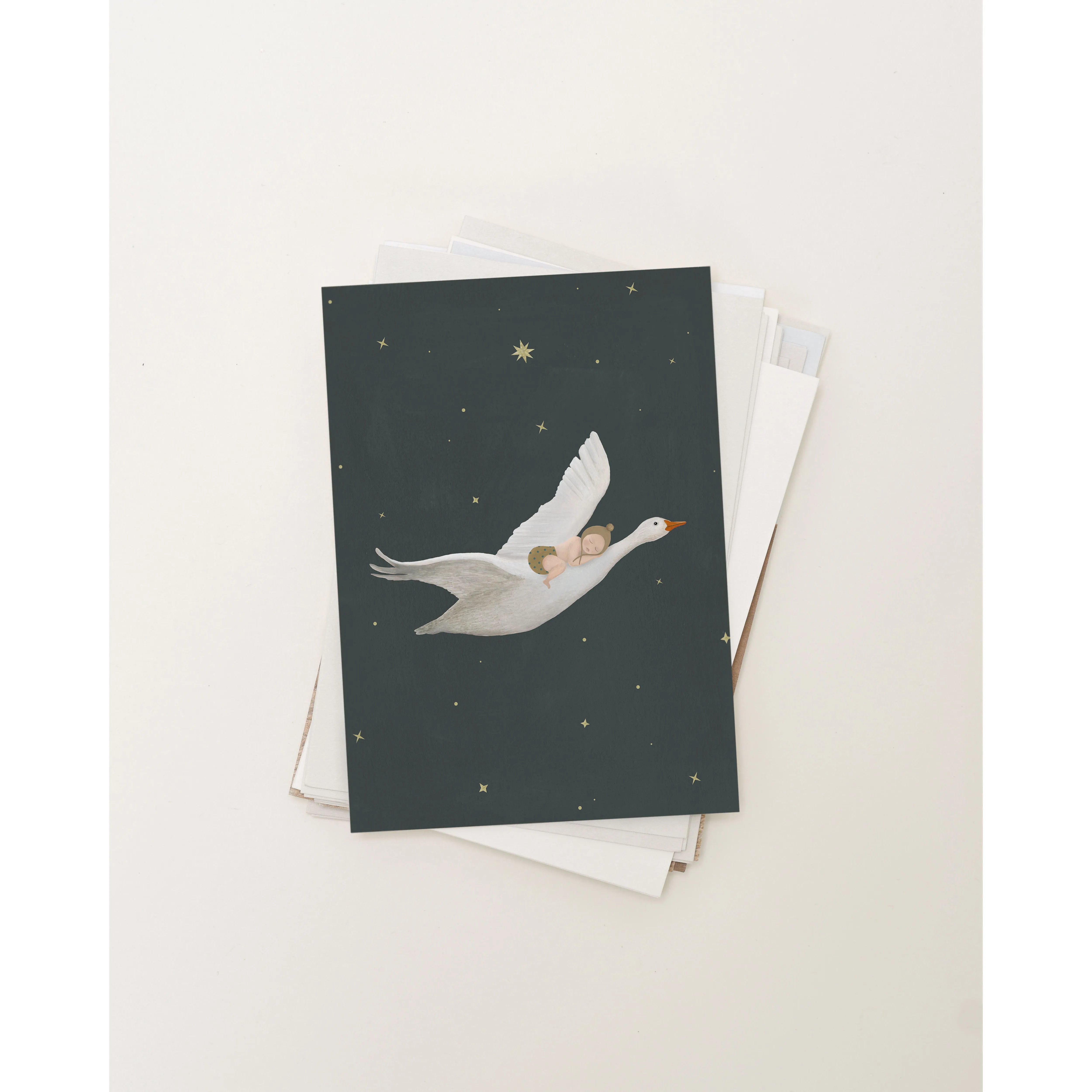 Sâlt + Flor - Grußkarte / Postkarte "Goose-Dark"