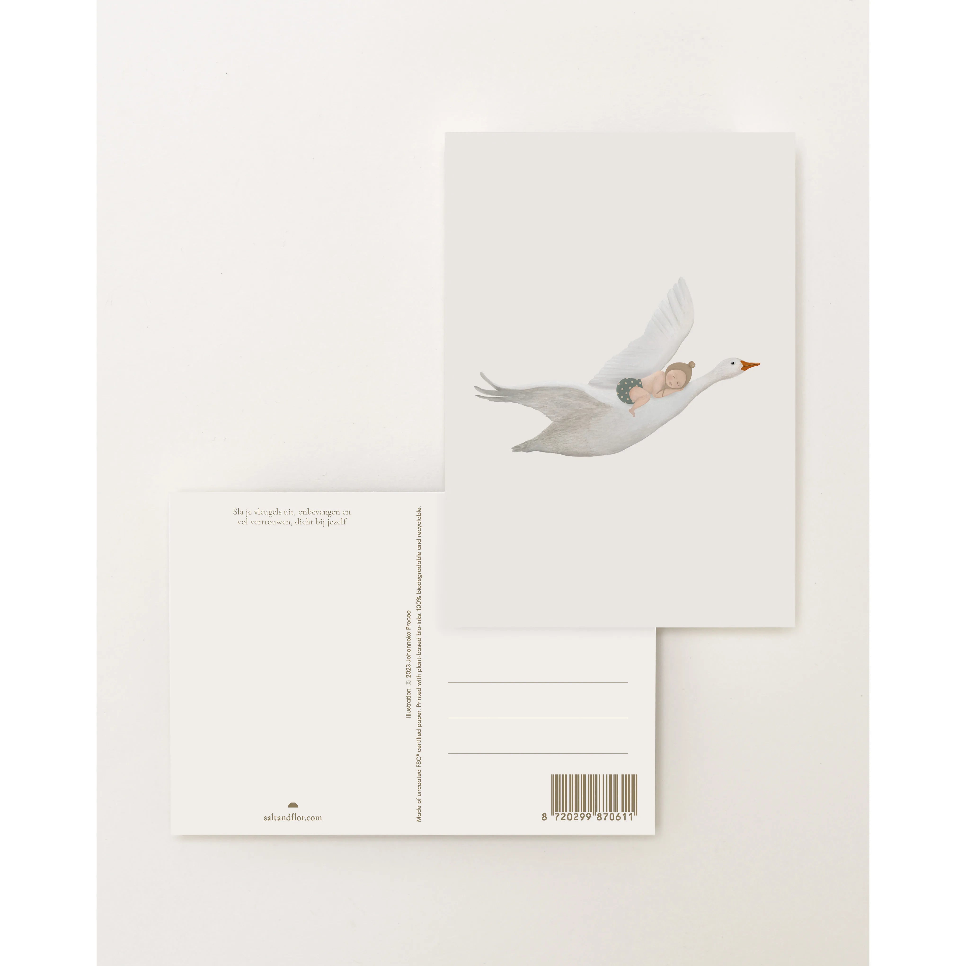 Sâlt + Flor - Grußkarte / Postkarte "Goose-Light"