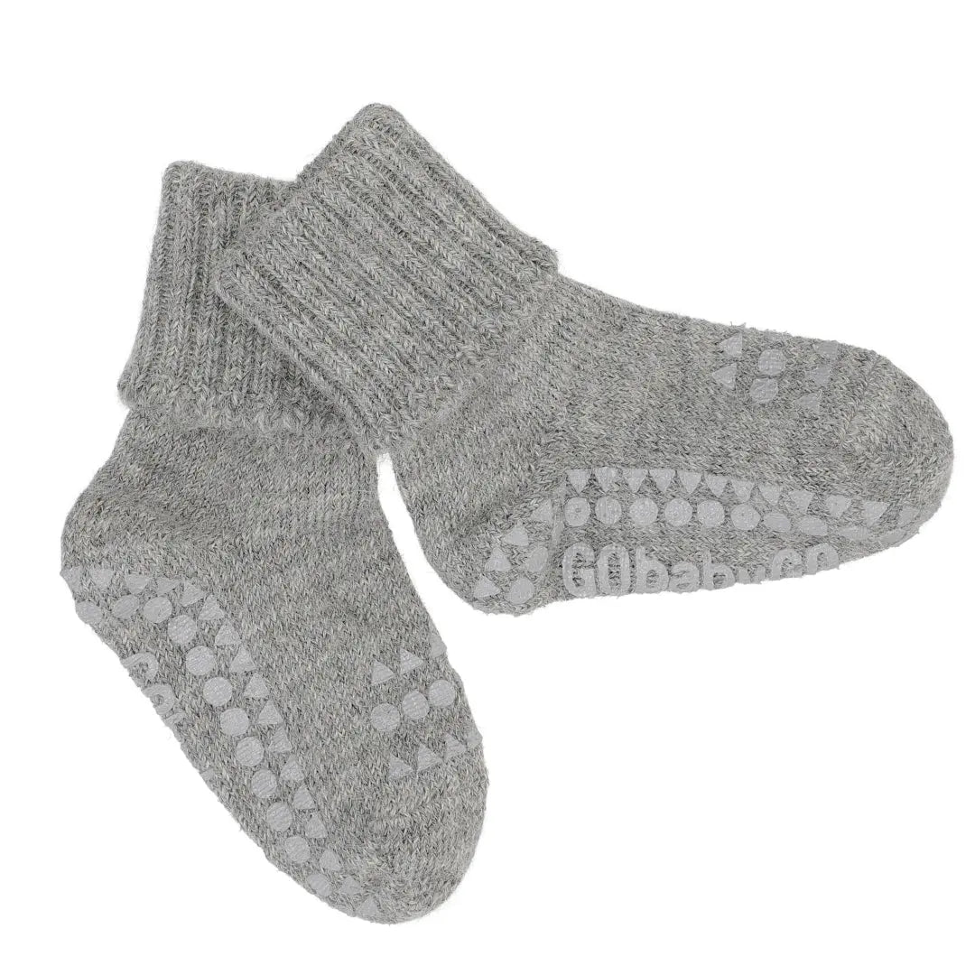 GoBabyGo - Alpaca Antirutsch-Socken "Non-Slip Socks" | grey melange GoBabyGo