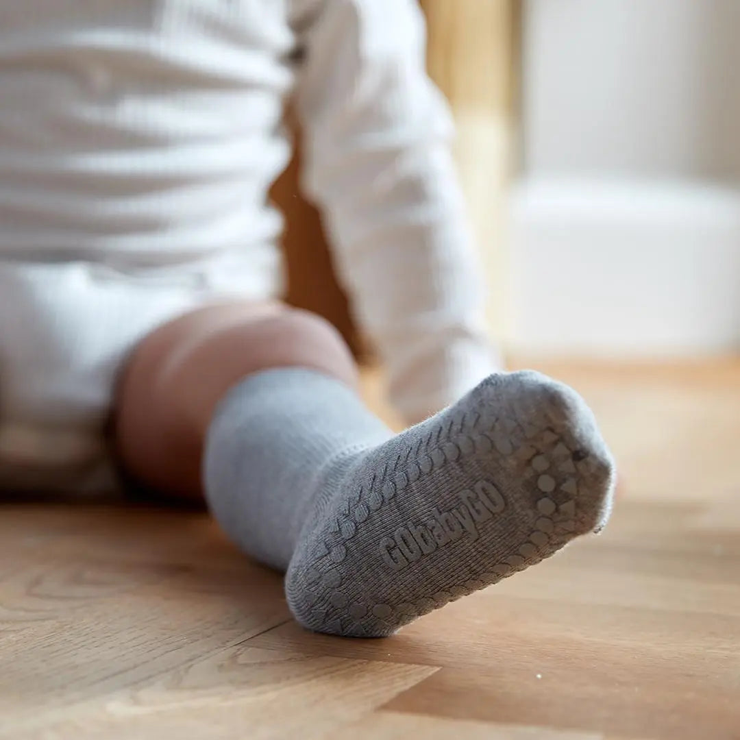 GoBabyGo - Antirutsch-Socken "Non-Slip Socks" | grey melange GoBabyGo