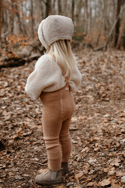 Silly Silas - Granny Teddy Strumpfhose mit Fuss "Granny Teddy Footed Cotton Tights" |  light brown - Leja Concept Store