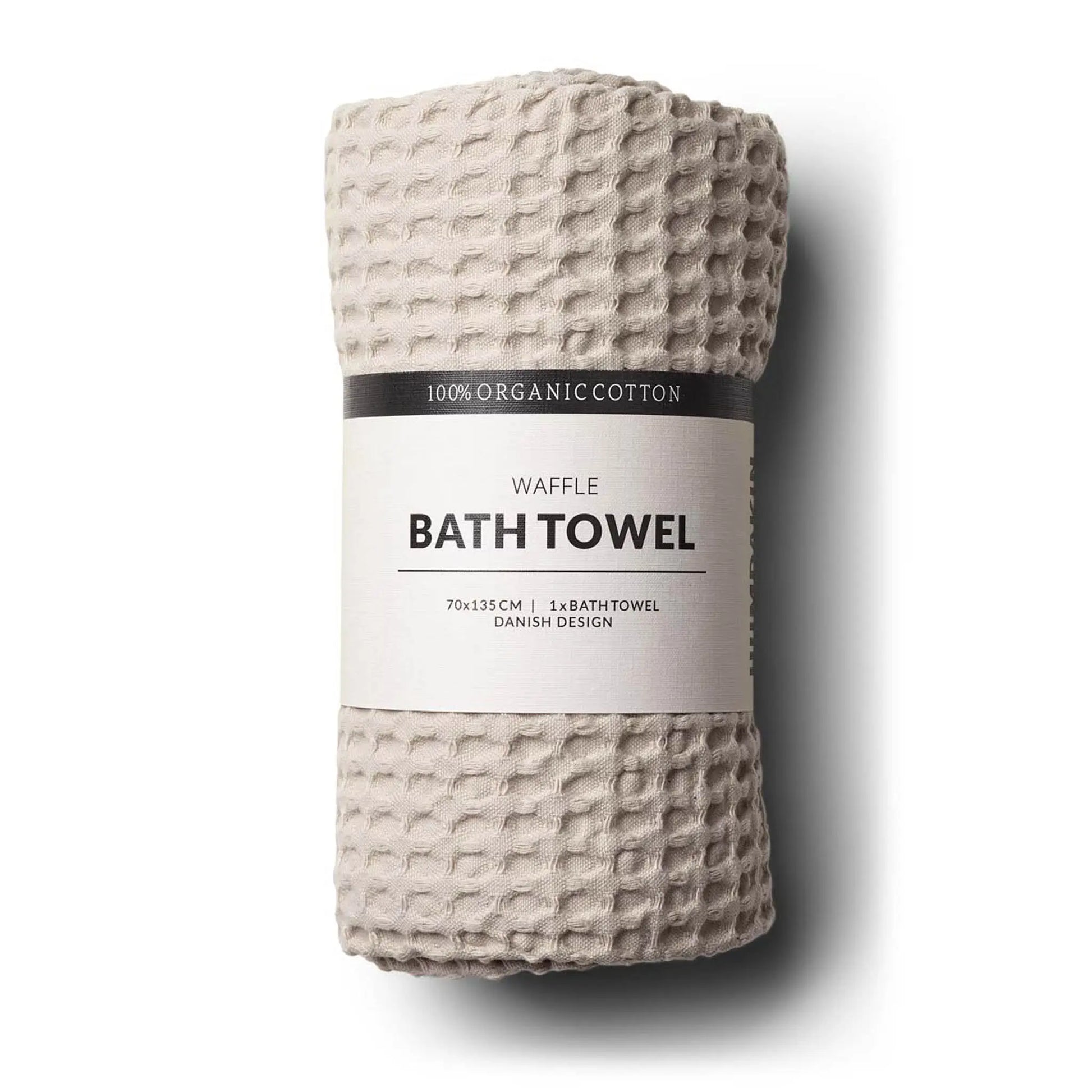 HUMDAKIN - Badehandtuch mit Waffel-Optik "Waffle Bath Towels" | light stone HUMDAKIN