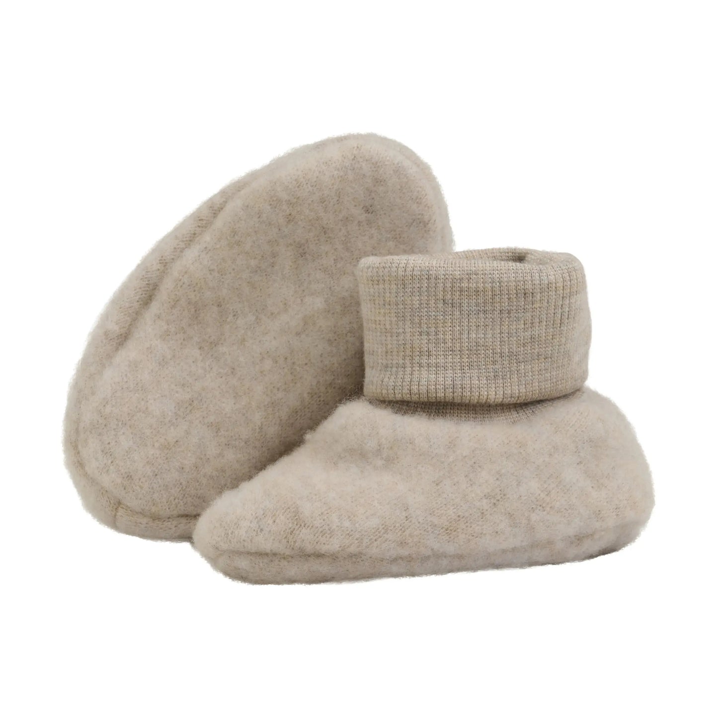 HUTTELIHUT - Footies Wollfleece 2-lagig "Footies Wool Fleece 2-layer" | camel melange Huttelihut