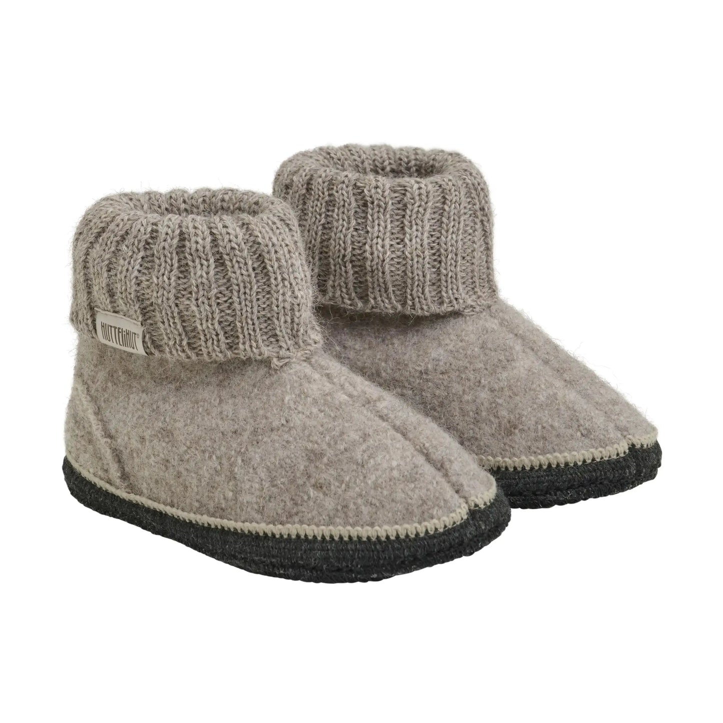 HUTTELIHUT - Hausschuhe "Slippers Wool" | camel melange Huttelihut