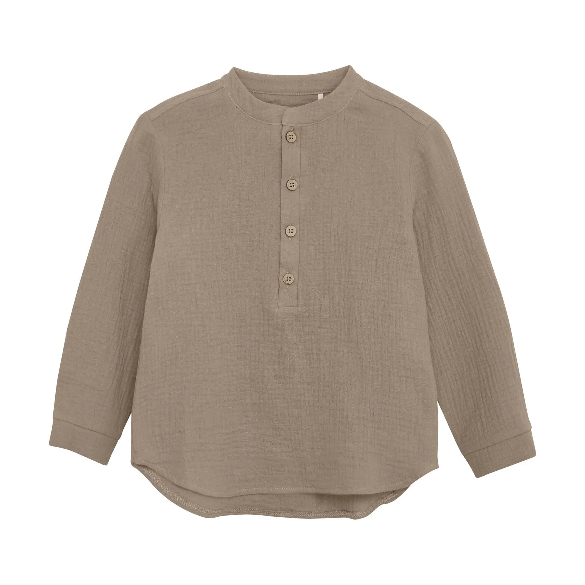 HUTTELIHUT - Hemd "Shirt LS Muslin" | silver sage Huttelihut