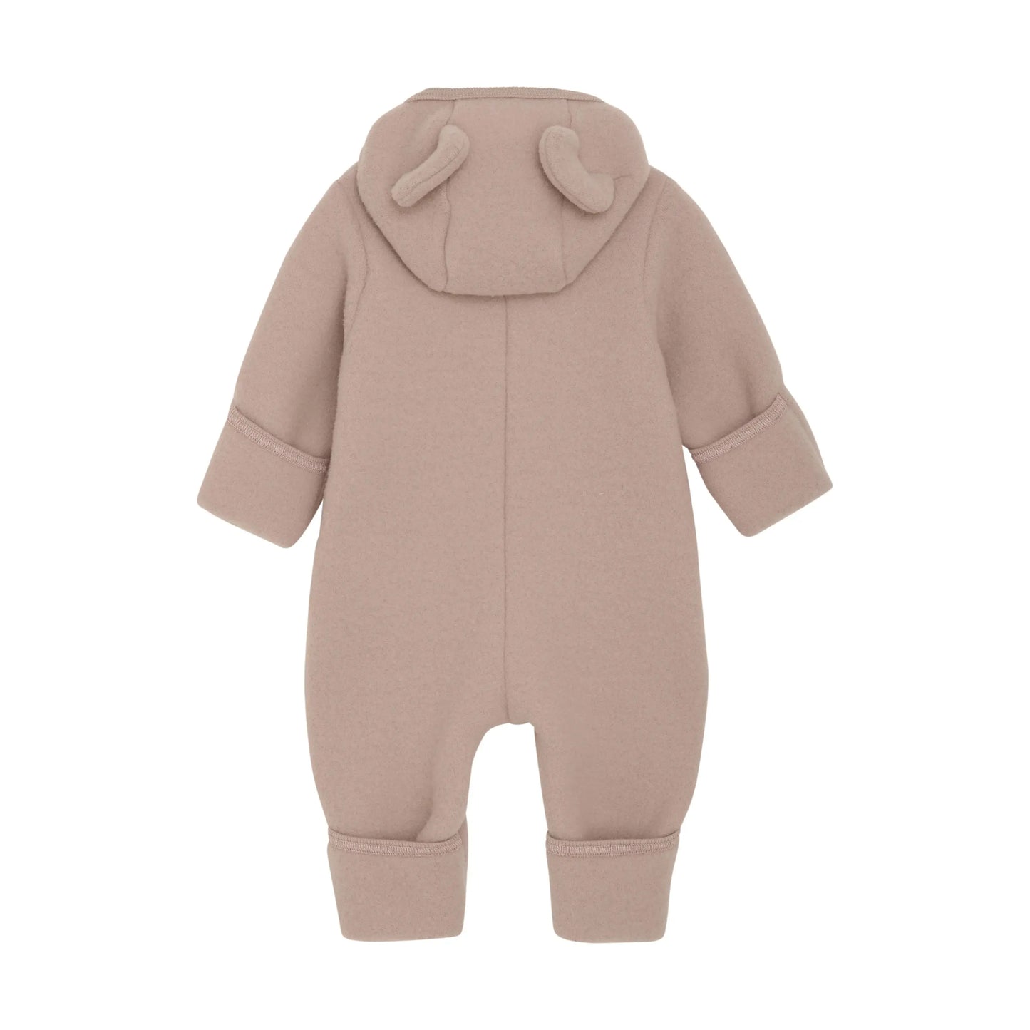 HUTTELIHUT - Overall mit Ohren Wollfleece "Pram Suit Ears Wool Fleece (S)" | mahogany rose Huttelihut