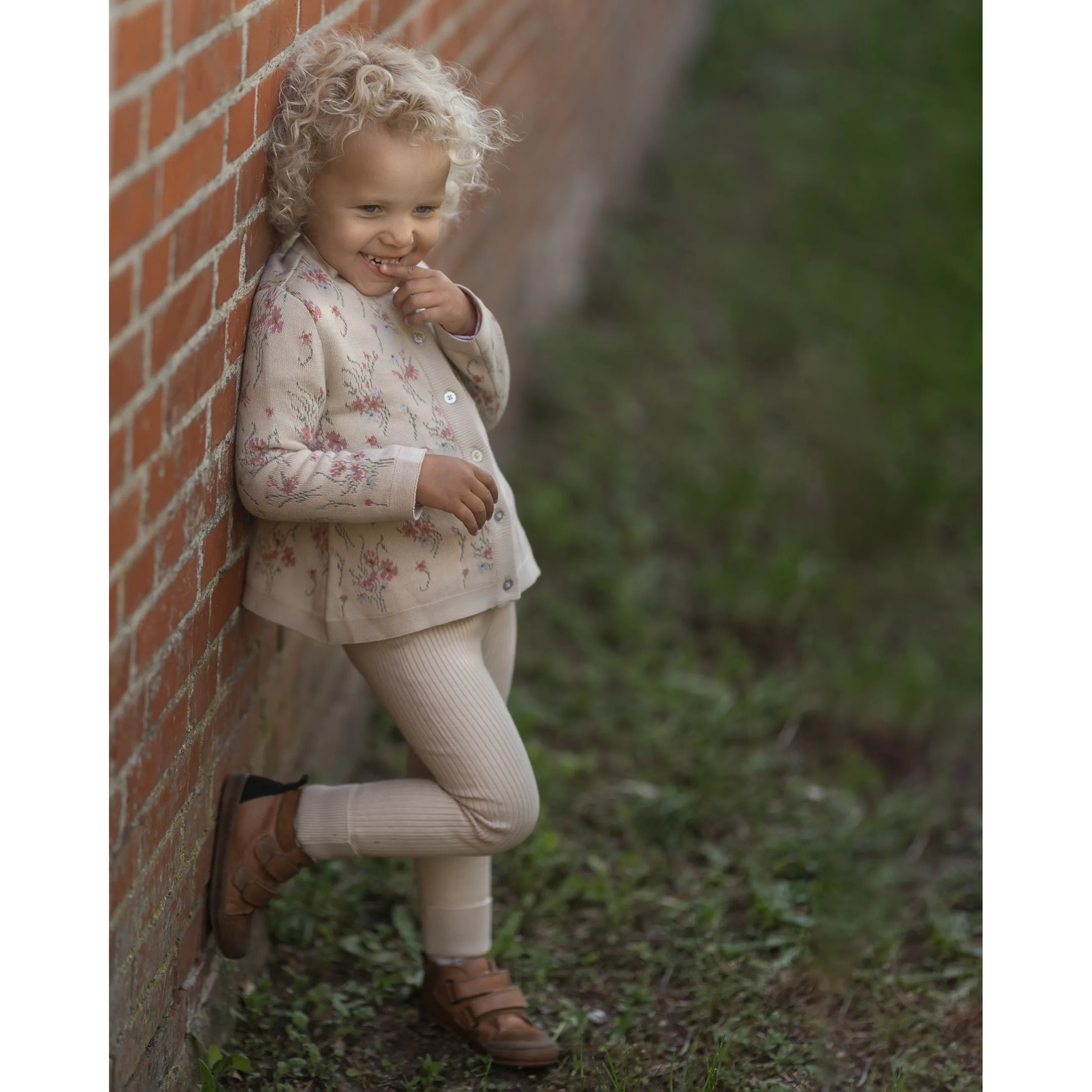 Hanevild - Blusen "Flower cardigan" | summer sand