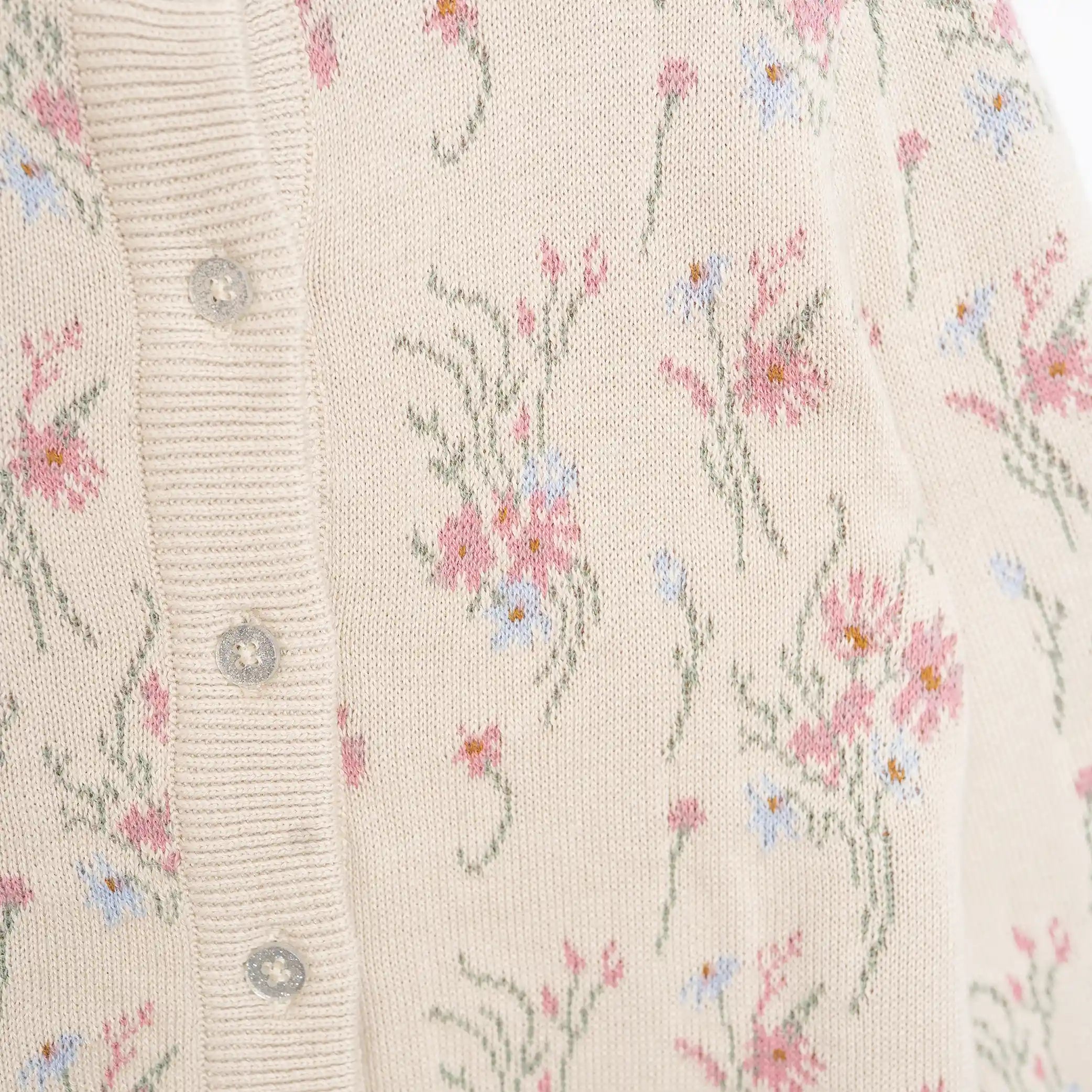 Hanevild - Blusen "Flower cardigan" | summer sand