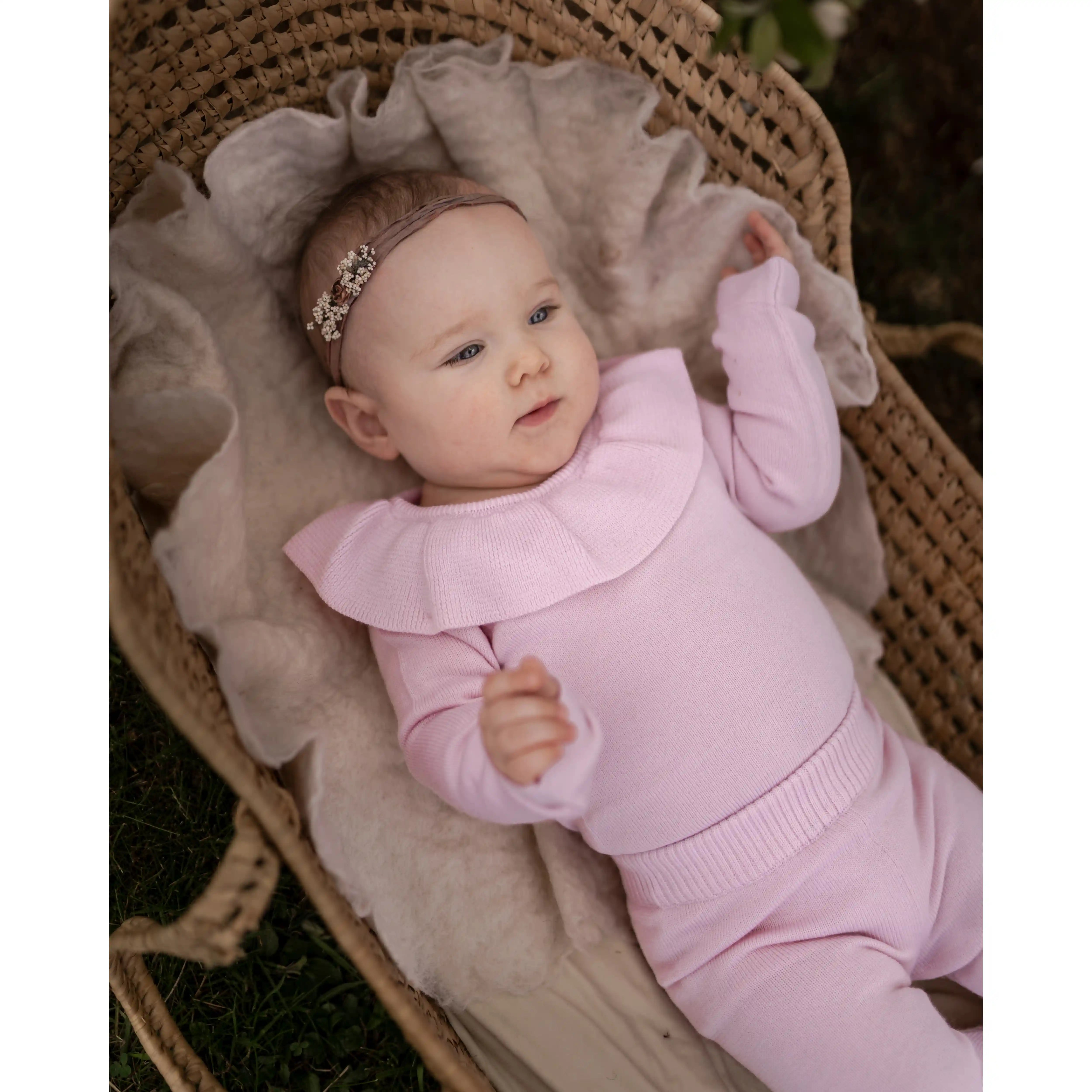 Hanevild - Romper "Laura romper, merino wool" | pink merino wool