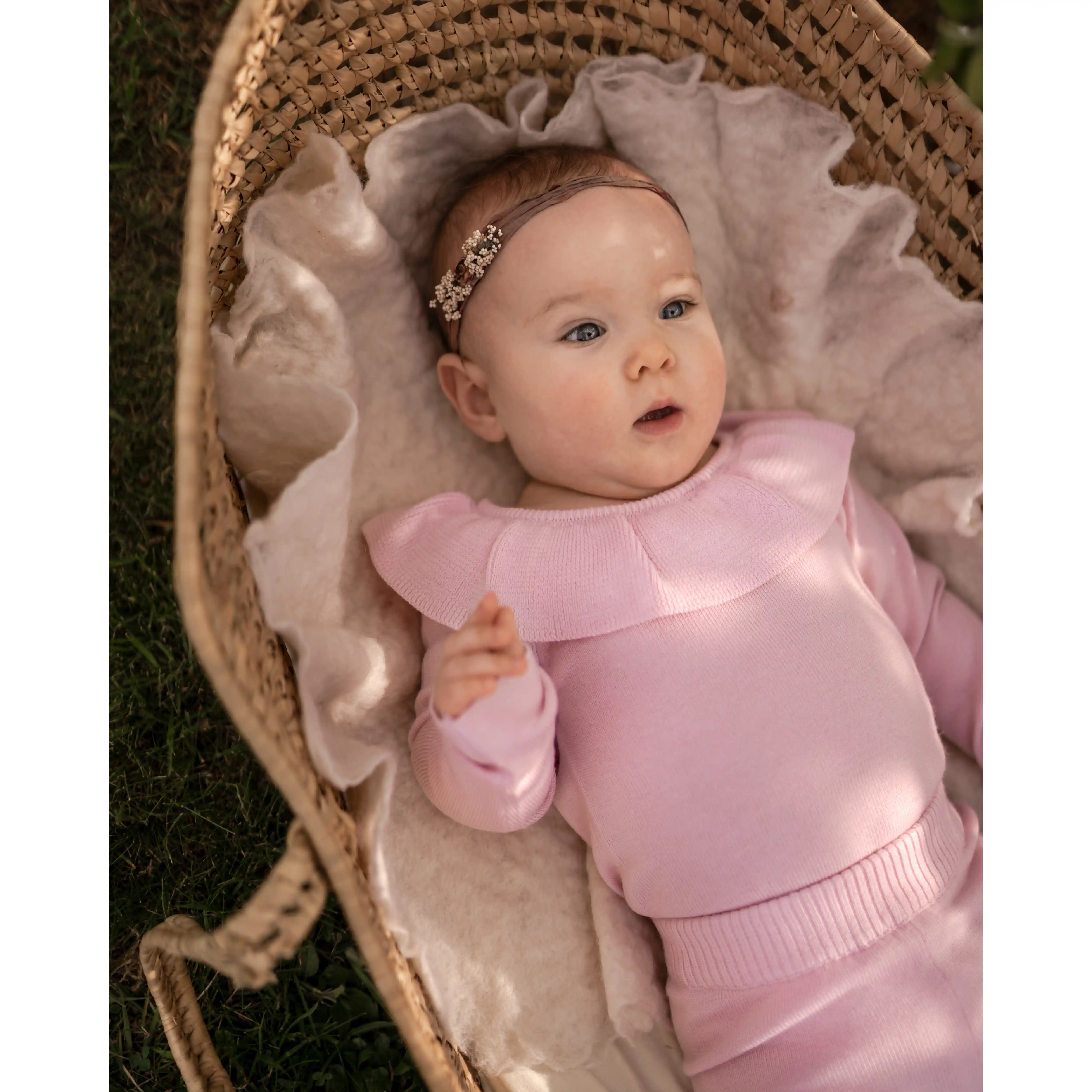 Hanevild - Romper "Laura romper, merino wool" | pink merino wool