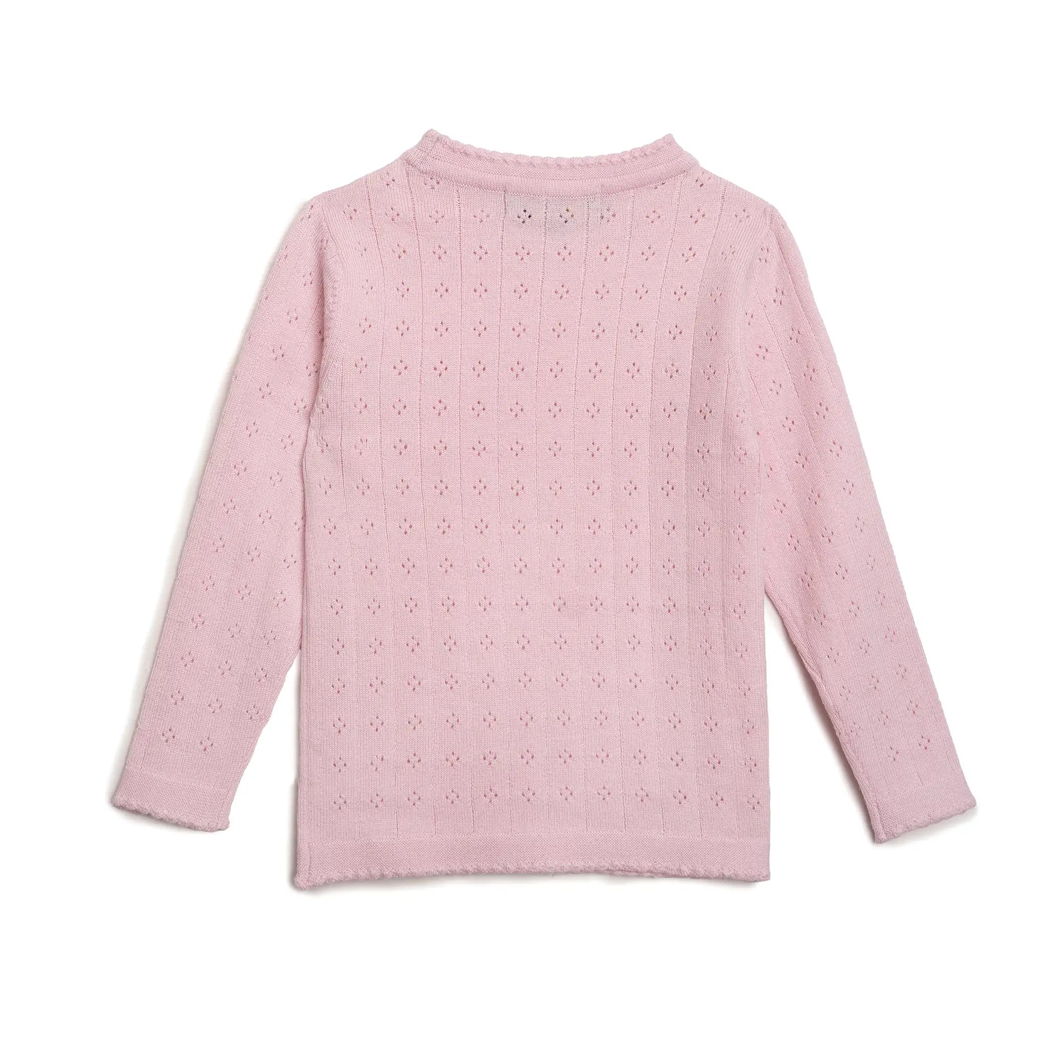 Hanevild - Oberteil "Thin merino wool sweater" | pink merino wool