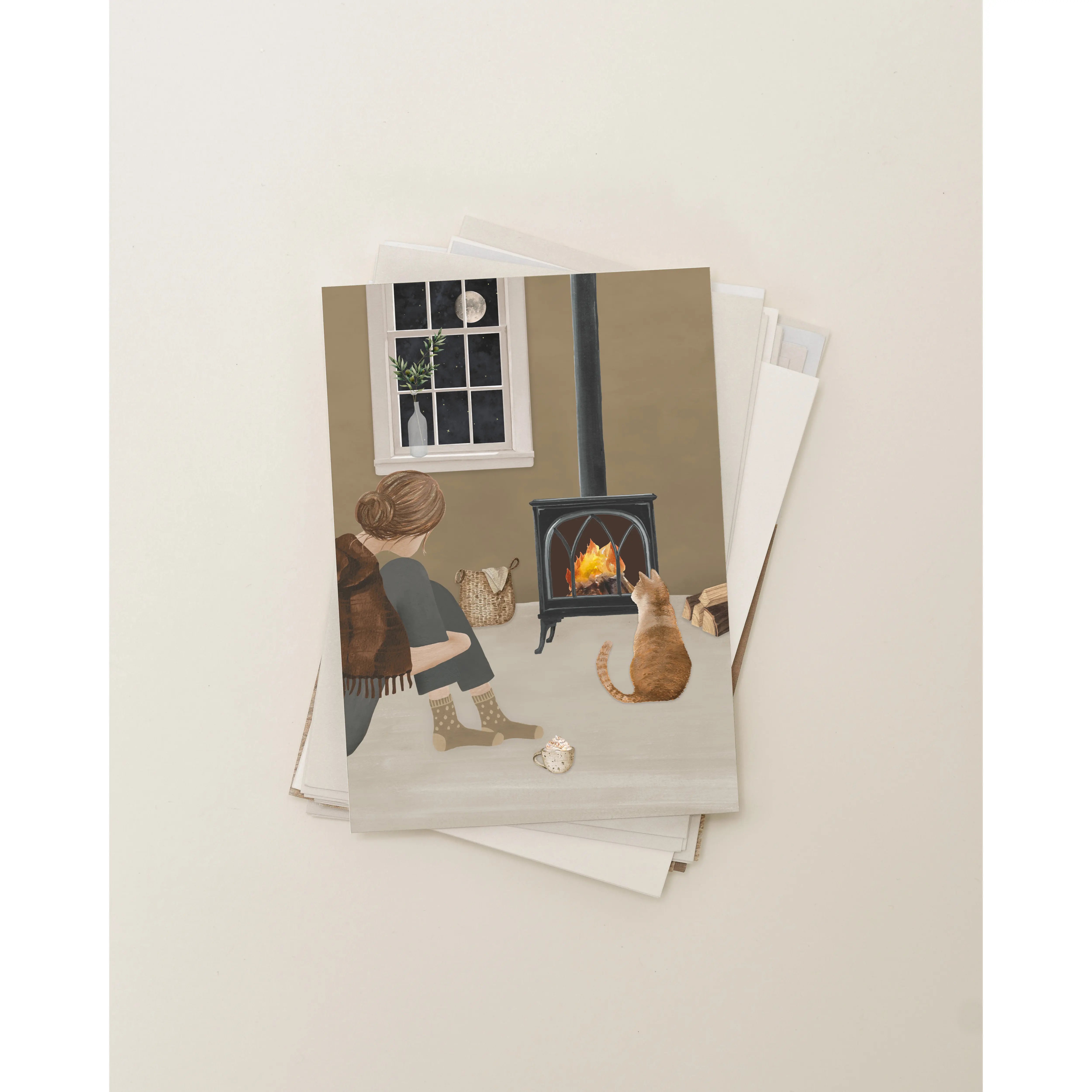 Sâlt + Flor - Grußkarte / Postkarte "Fireside"