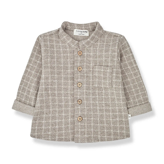 1 + in the Family - Long Sleeve Shirt / Hemd "Rick" | taupe 1+ in the family