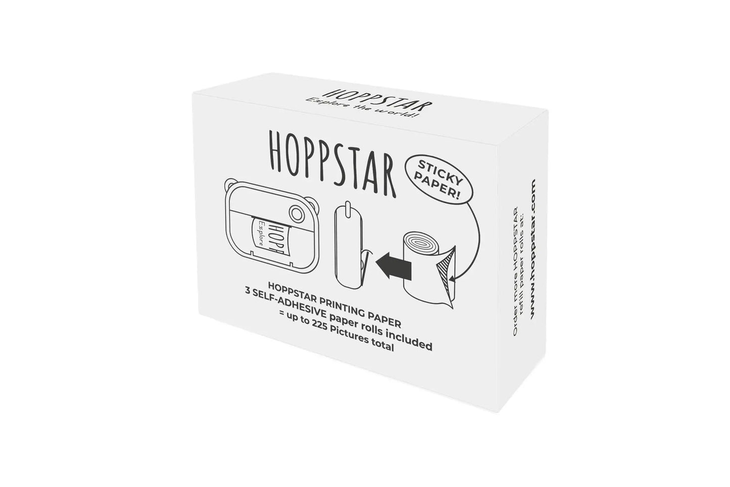 Hoppstar - Papierrollen - Selbstklebend - 3er Nachfüllpack Hoppstar