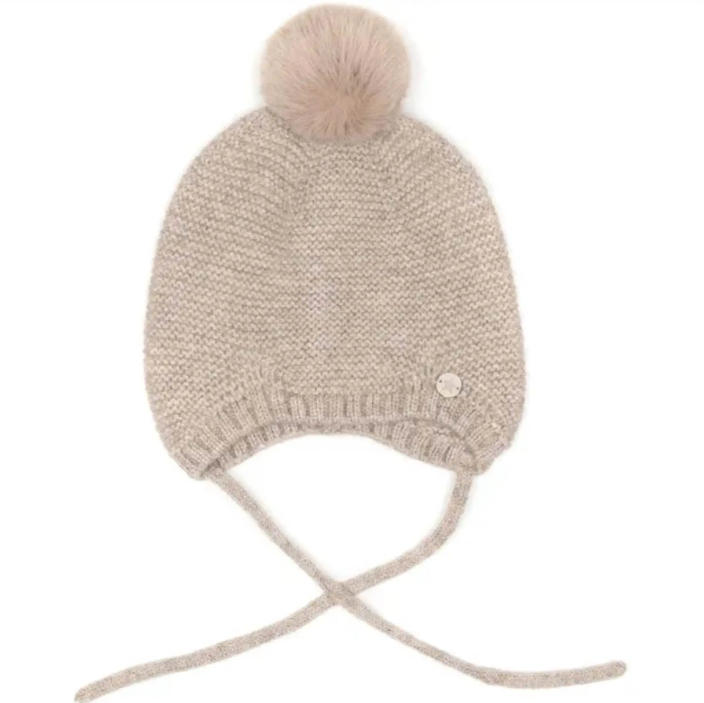 Huttelihut - Mütze "Bonnet Wool Knit w. Pompom SOFT CASH" | camel Huttelihut