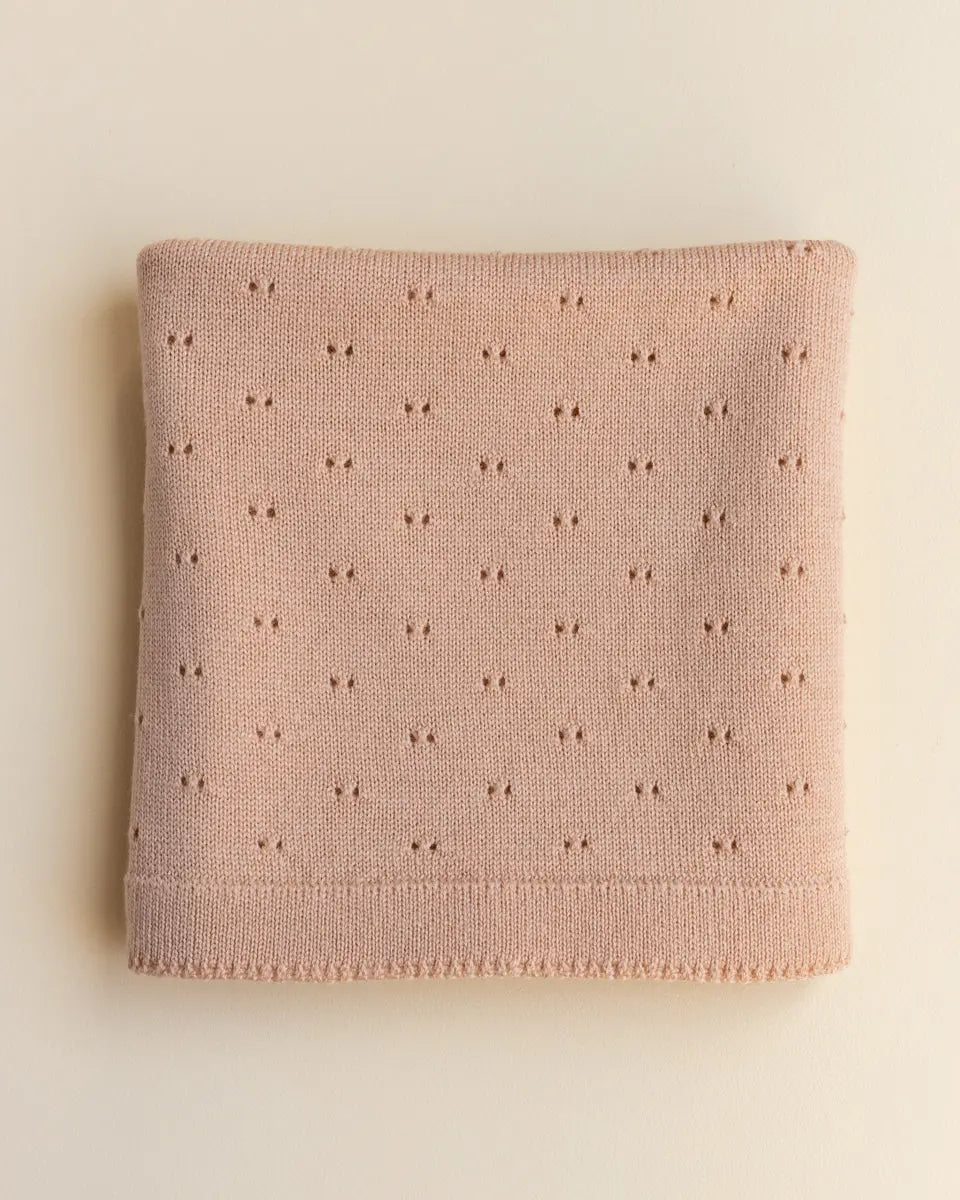 Hvid - Babydecke aus Merinowolle "Bibi" | apricot Hvid