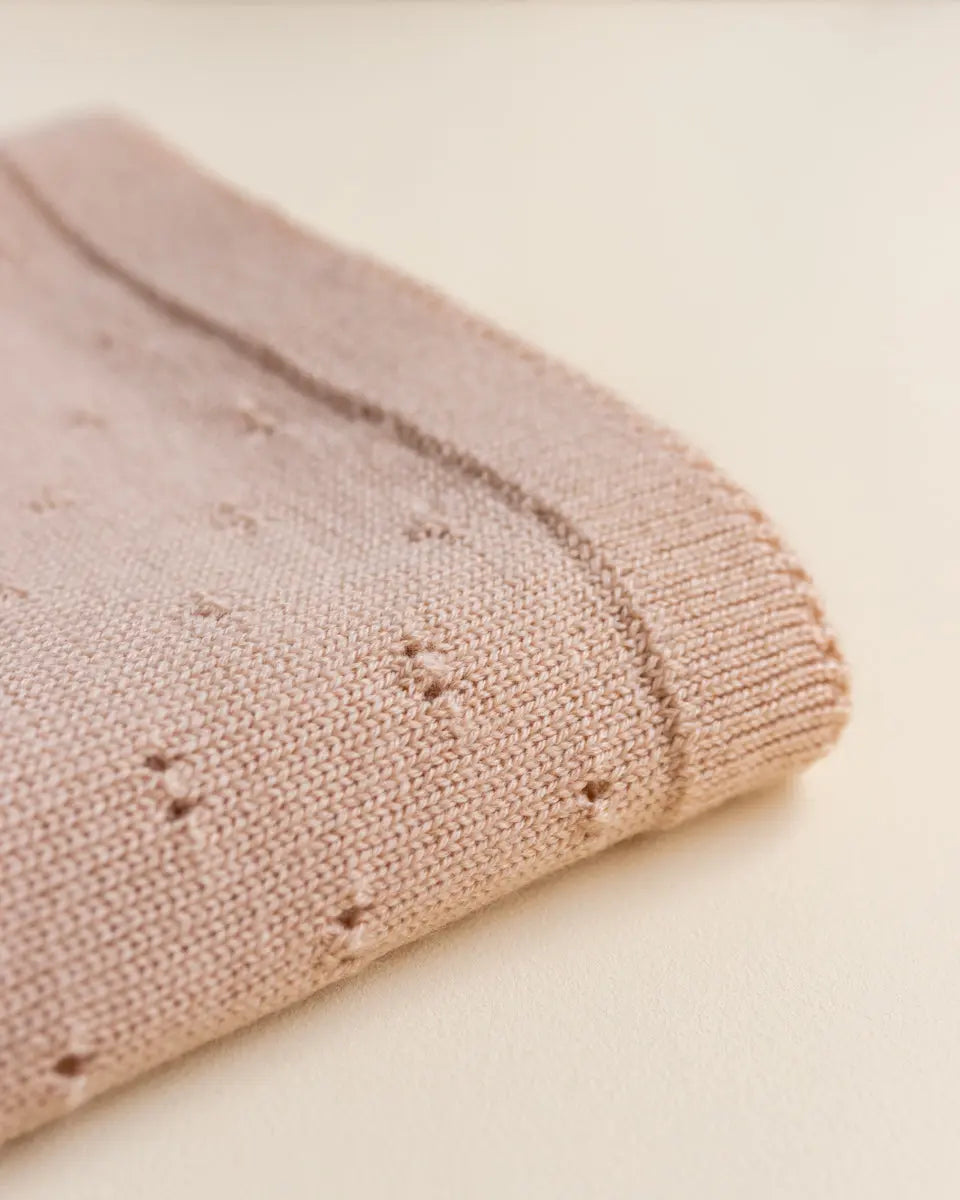 Hvid - Babydecke aus Merinowolle "Bibi" | apricot Hvid
