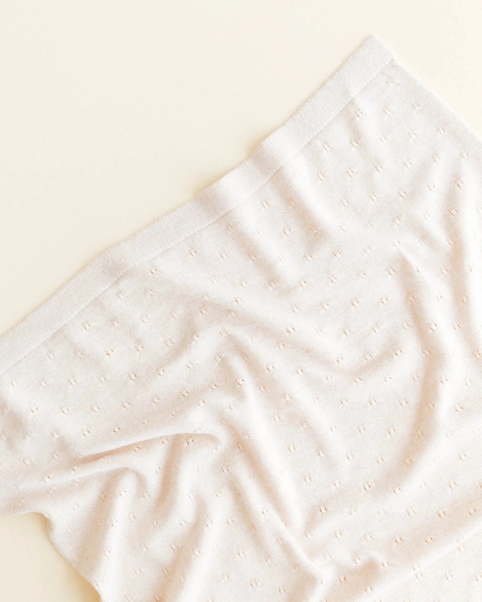 Hvid - Babydecke aus Merinowolle "Bibi" | cream Hvid