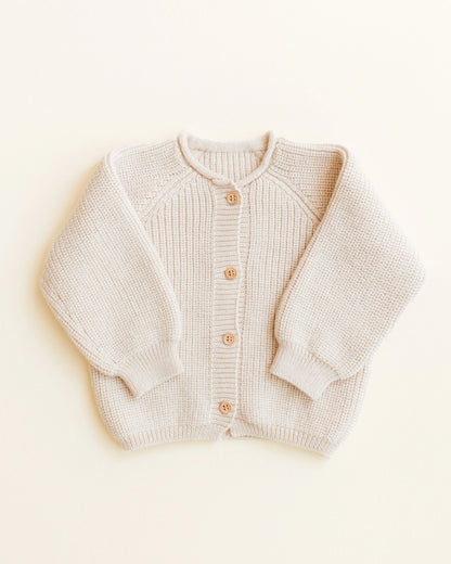 Hvid - Cardigan aus Merinowolle "Inga" | cream Hvid