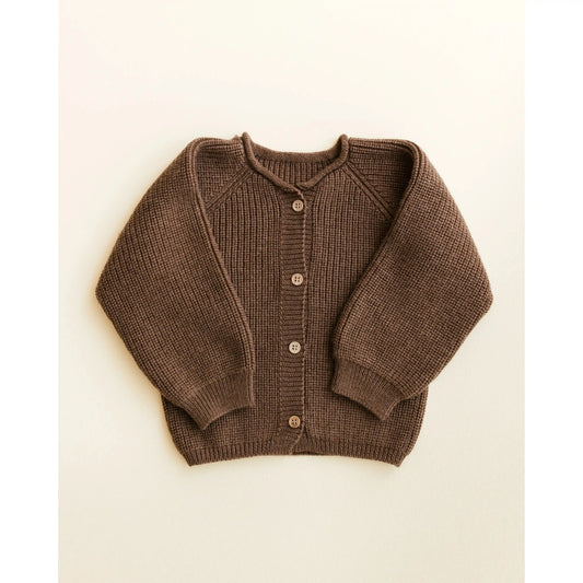 Hvid - Cardigan aus Merinowolle "Inga" | mocha Hvid