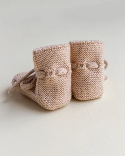 Hvid - Strickschühchen "Booties" | apricot Hvid