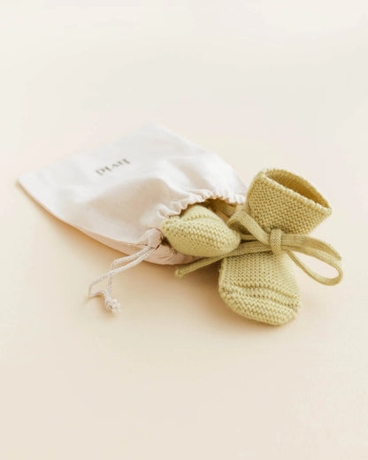 Hvid - Strickschühchen "Booties" | light yellow Hvid