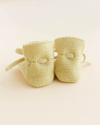 Hvid - Strickschühchen "Booties" | light yellow Hvid