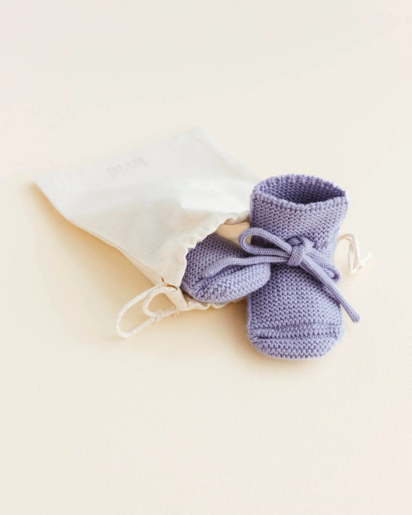 Hvid - Strickschühchen "Booties" | lilac Hvid