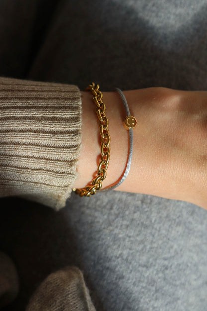 Bonorden Essentials - Armband "Happy Bracelet" | grau / gold - Leja Concept Store
