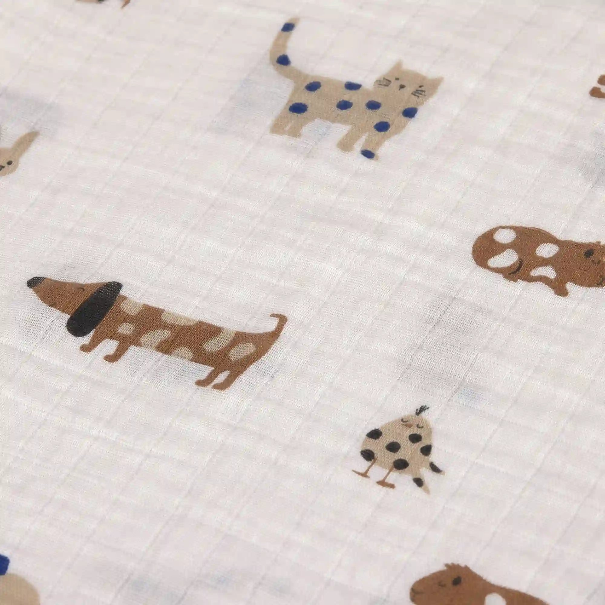 Lässig - Swaddle "Swaddle & Burp Blanket L Little Mateys" | royal blue