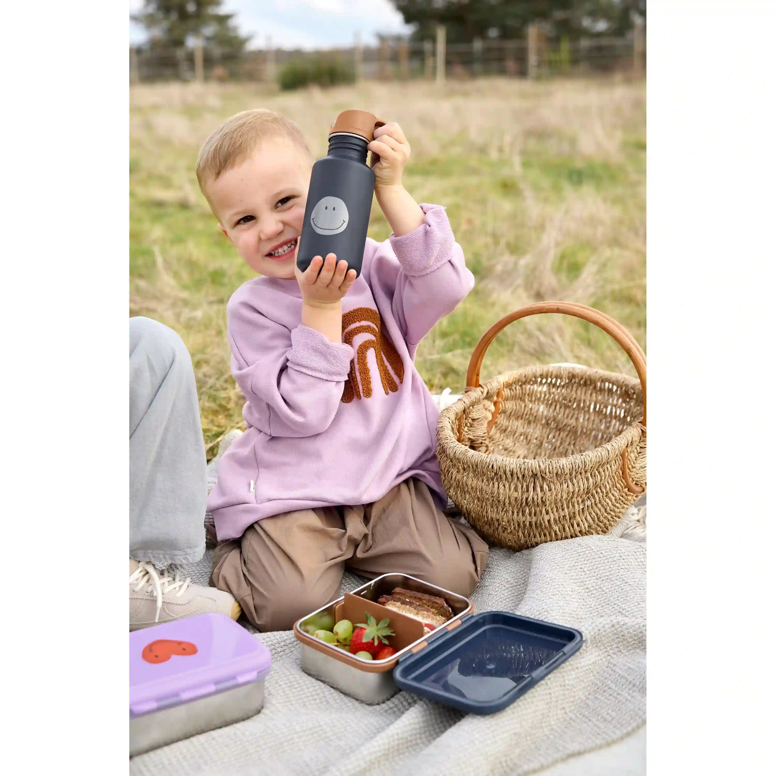 Lässig - Brotdose "Lunchbox Stainless Steel Little Gang " | lilac
