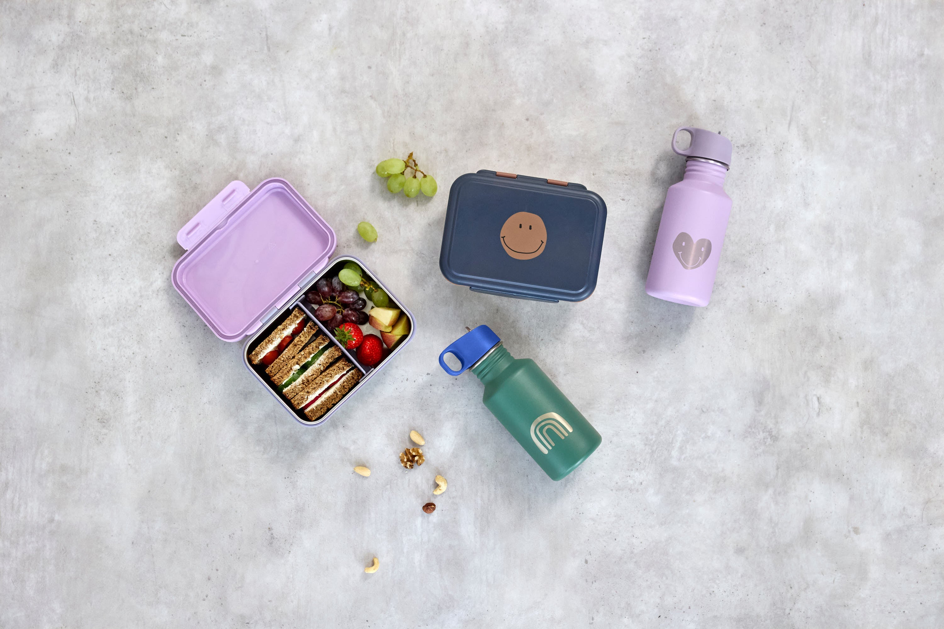 Lässig - Brotdose "Lunchbox Stainless Steel Little Gang" | navy