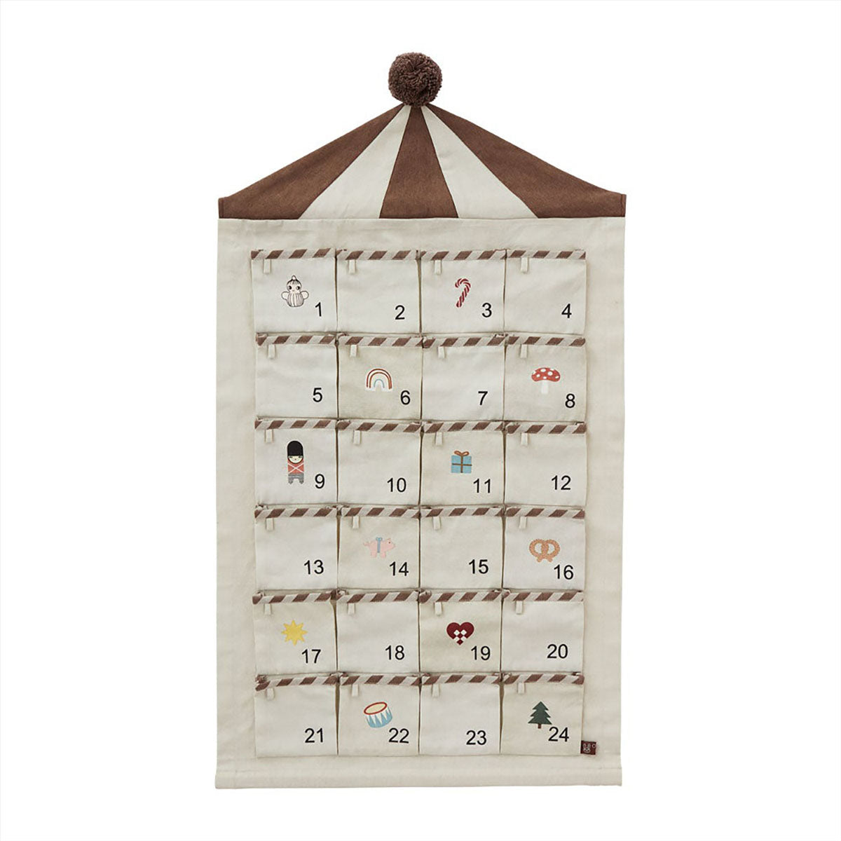 OYOY - Adventskalender "Circus Christmas Calendar" | beige / brown