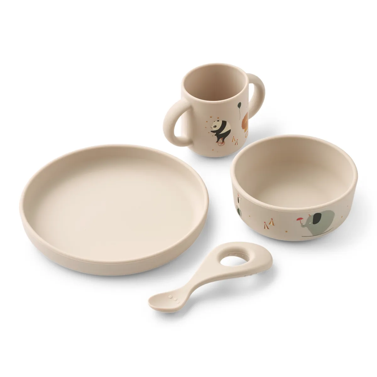 Liewood - Geschirrset Baby "Vivi Printed Tableware Set" | circus / sandy