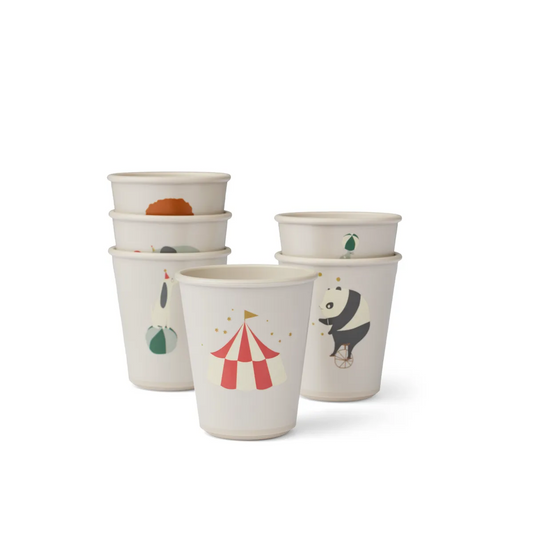 Liewood - Becher "Lana Cup 6-Pack" | circus / sandy