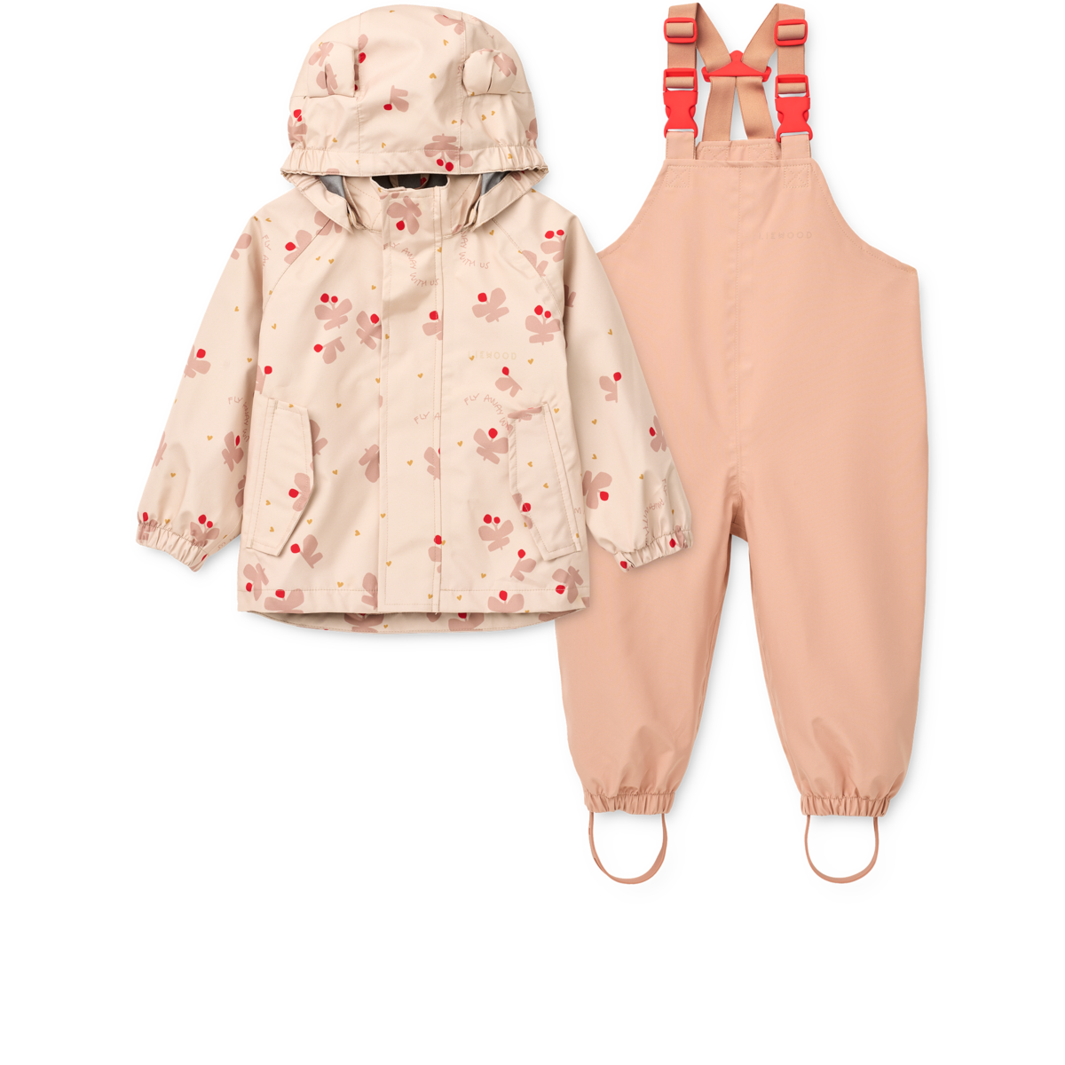 Liewood - Regenanzug "Manu Rainwear Set" |  Butterfly / Apple blossom