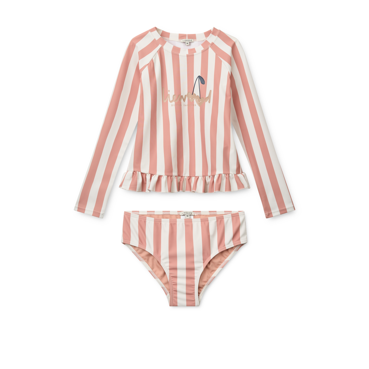 Liewood - Badeset "Dagny Stripe Swim Set" |  Coral blush / creme de la creme stripe