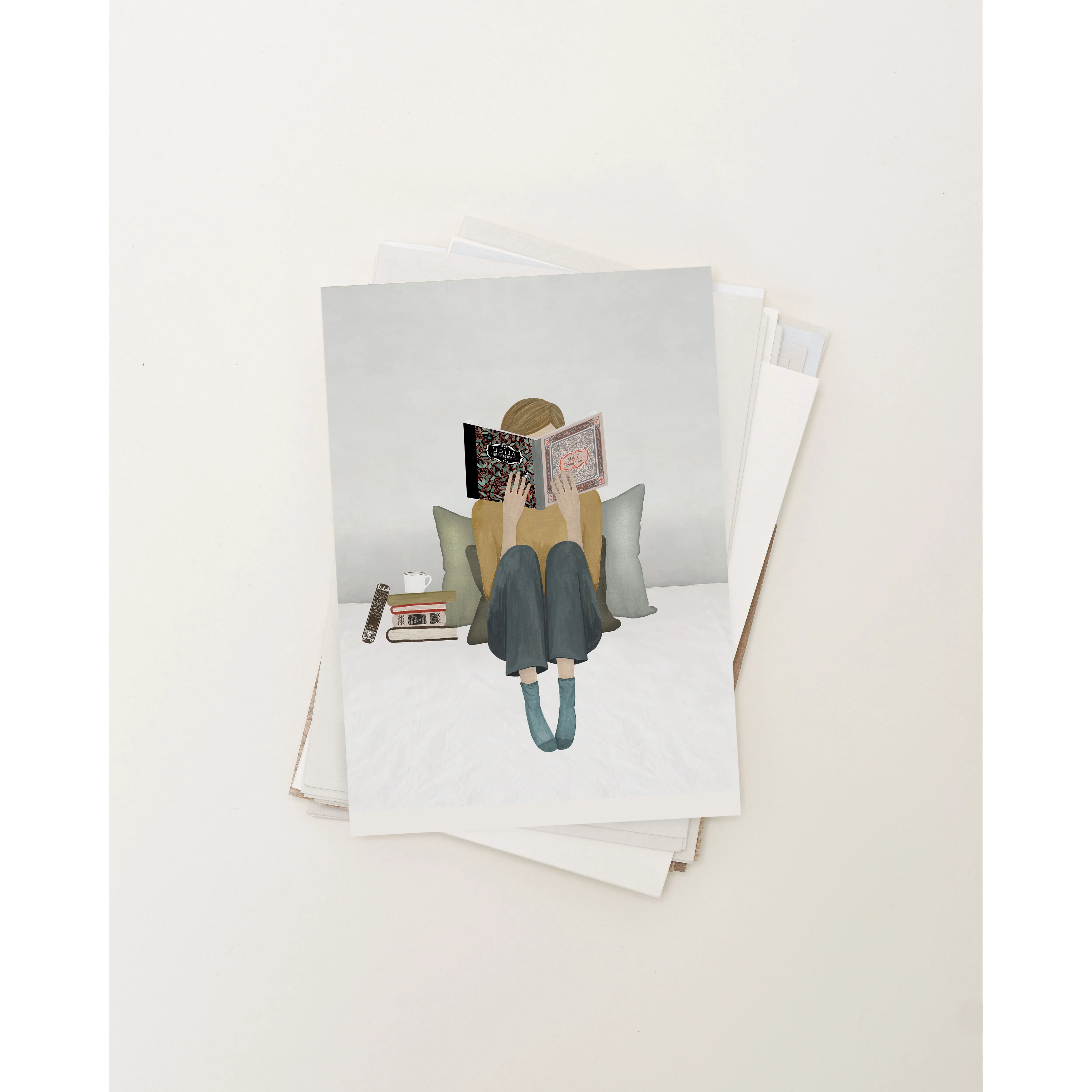 Sâlt + Flor - Grußkarte / Postkarte "Reading"