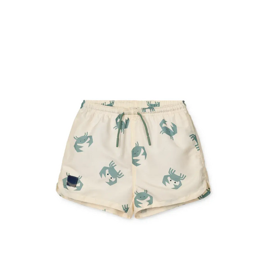 Liewood - Badeshorts "Aiden Printed Board Shorts" | crab / sandy Liewood